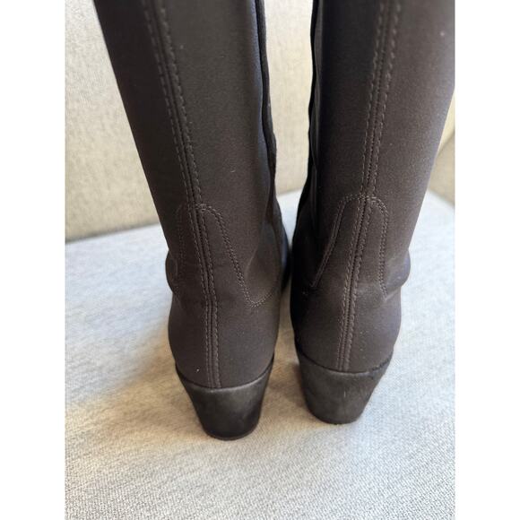 STUART WEITZMAN City Microstretch Suede Over-the-knee Boots Black Sz 10.5 - Picture 6 of 16